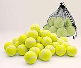 1ABOVE Durable Sport Play Tennis Cricket Dog Toy Ball with Mesh Carrying Bag, Sturdy & Durable, Great For Lessons, Practice, Throwing Machines Adults Children Exercise Pets