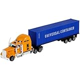 MAJORMENCH Diecast Container Truck Model for Boys Realistic American Transport Truck Vehicle Decor for Collectors for Car Enthusiasts