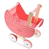 SOKA Doll World Pram Push Along Toy Baby Toddler First Step Activity Walker Push & Pull Walking Wagon Princess Pretend Play Pushchair Gift for Kids Children Girls Ages 3 year old +