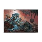 KEEP MARY Kroxigors Poster Decorative Painting Canvas Wall Art Living Room Poster Bedroom Painting 16 x 24 Inch (40 x 60 cm)