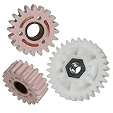 SPARES2GO Large White Gear + 2 Small Pink Gears compatible with Suffolk Punch 14S 14SK 17S 17SK Lawnmower