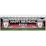 Liverpool Birthday - Personalised Football Banner Wall Sticker (90cm width x 30cm height)