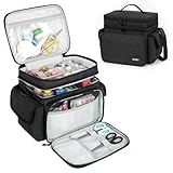 LEFOR·Z Sewing Box Large,Sewing Bags,Sewing Accessories Storage Organiser for Thread,Needles and Other Sewing Tools,Black