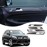 YUECHI Oak Wood Grain ABS Plastic for Mercedes Benz ML GLE W166 GL GLS X166 2012-2019 Car Interior Door Handle Decorative Panel Trim Accessories (with Memory Button)
