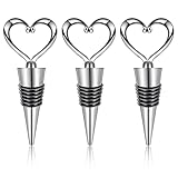 3Pcs Wine Bottle Stoppers Heart Shape Wine Stopper Reusable Wine Corks Bottle Saver Sealer Bottle Cover for Wine Champagne Beer Collection