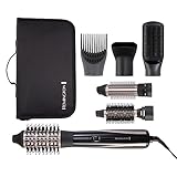 Remington Blow Dry & Style Air Styler - For All Hair Lengths (6 Attachments, 25mm, 38mm, 50mm Brush, Firm Paddle Brush, Concentrator, Root Boost, 2 Heat & 2 Speed Settings, Swivel Cord, 1200W) AS7700