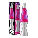 Lava Lamp 2121, Pink Wax, Purple Liquid, Silver Base and Cap, Original 14.5 inch LAVA Motion Lamp to Illuminate Your Mood