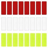Thyonta Reflective Stickers 24PCS Safety Reflector Tape Warning Strips Waterproof Car Reflective Warning Stickers for Motorbike Car Helmets