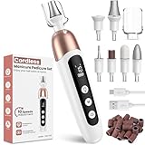 Nail Drill Cordless, Pedicure Sets for Feet Rechargeable Electric Nail File, Portable Wireless Manicure Set for Women, 10 Speed Electric Nail Drill E File for Gel Nail, Thick Toe Nails