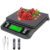 commercial kitchen scales 30kg/66lb Kitchen Scales Digital, (Batteries and USB) for Food/Cooking/Baking Scale, with Backlit LCD Display Food Scale with g/oz/lb/kg/tl/ct 6 Units and Tare baking scales