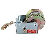 600lbs Heavy-Duty Hand Winch – Manual Crank Strap Gear Winch with 8M Wire Rope | Trailer, Caravan & Truck Recovery Winch for Emergency, Marine, Off-Road & DIY