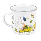 Peter Rabbit Jemima Puddle-Duck Enamel Mug by Robert Frederick, White