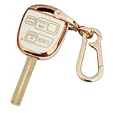 QIXIUBIA for Lexus Key Fob Cover with Keychain, Fit for Land Cruiser FJ Cruiser Lexus Es300 Gs300 Gs400 Gs430 Is300 Ls400 Ls430 Lx470 Rx300 Rx330 Rx350 Rx400h (White)