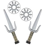W WIDMANN MILANO Party Fashion - Set of Children's Fake Ninja Weapons, 2 Sai, 2 Shuriken, Samurai, Carnival, Themed Parties