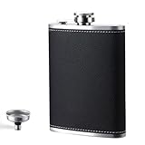 ANMEISH Hip Flask 8Oz, Flasks for Men, Portable with Funnel, Personalised Whisky Alcohol - Groomsmen Gifts, Leakproof Perfect Hiking, Camping, Outdoor Activities, ccm-ylp-002