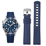 AIYIRUO Watch Straps Compatible with Omega Silicone 20mm 22mm Soft Replacement Straps Bracelet for Watches for Omega Seamaster 300 SpeedMaster De Ville OMEGA Ocean Universe