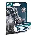 Philips X-tremeVision Pro150 H11 car headlight bulb Plus 150 Percent, single blister, Yellow
