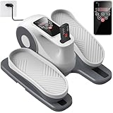 Healfith Elliptical Machines Fitness,Electric Pedal Exerciser,Under Desk Bike With Display Screen And Remote Control,Mini Elliptical Cross Trainer,Leg Exerciser Sitting Down With 2 Silent Strip