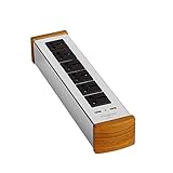 Jieotwice OPW-1 Mains Filter Audio Filter Socket Power Cleaner EMI Filter with 6 Universal 2 USB Sockets Extension Socket Household Plug