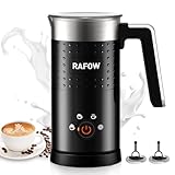 Milk Frother Electric 4 in 1 - Automatic Milk Frothers 300ml Large Capacity Milk Steamer Silent Operation Milk Heater and Warmer Hot & Cold Milk Foamer Maker for Latte Coffee Chocolate