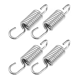 X AUTOHAUX 4 Pcs 6cm Length Silver Tone Motorcycle Brake Pedal Return Spring
