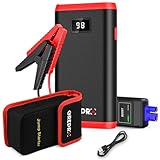GREPRO Jump Starter Power Pack (up to 6.5L Gas, 4.0L Diesel), Car Battery Booster Jump Starter and Jump Pack for 12V Vehicles, Motorcycle, Battery Booster with LCD Screen and LED Flashlight