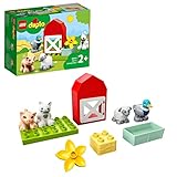 LEGO 10949 DUPLO Town Farm Animal Care Toy Toddlers, Girls And Boys 2 Plus Years Old With Duck, Pig, Sheep & Cat Figures, Early Development Toys