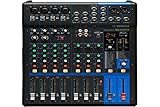 Yamaha MG10XUF Mixing Console - Compact Mixer with 10 Input Channels, SPX Digital Effects, USB Audio Functions and D-PRE Mic Preamps (Fader Version), Black