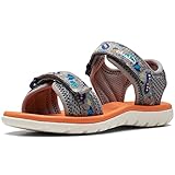 Clarks Girl's Surfing Tide K Sandal, Grey, 2 UK