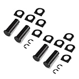 Motorcycle Footpeg Mount Kit, 2 Sets with Pins, Springs, Washers for Harley Davidson Rider/Passenger Pegs (Black)