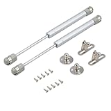 100N Gas Struts, 2X Cabinet Door Hinges Lift Up Spring Flap Gas Strut Support Stay Bar Kitchen Cupboard Box 100/200N Pressure (100N)