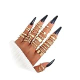 Dream Aurora 30Pcs Gold Rings Set for Women, Stacking Knuckle Rings, Dainty Cubic Zirconia Crystal Rings, Ladies Gold Ring Set for Valentine's Day, Birthday Parties