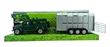 Toyland Landrover Defender With Cattle Trailer - Livestock Transport (BT156) GREEN