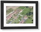 Media Storehouse Thorpe Hall Framed Print: Smythson's 16th Century Ruins - Modern Frame 22"x18" (58x48cm) (11685542)
