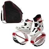 Kangaroo Jump With Storage Bag Shoes Bounce Moon Shoes Shoes Exercise Fitness Boots Jumps Women Men Adults L 36-38 EU (Color : White+Red, Size : Large)