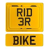 Motorbike Show Plate 6" x 8" (Non-Road Legal), Road-Legal Plate, Double Borders, Quad/Bike/ATV/Scooter/Off Road Enduro Motobike