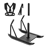 VEVOR Weight Sled, Steel Power Sled, Fitness Strength Training Sleds for Athletic Exercise Speed Improvement, Workout Fitness Equipment with Handle, Compatible with 25/51 mm Weight Plates, Black