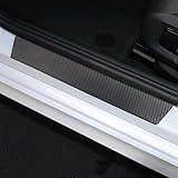 4Pcs Car Door Sill Protector for Skoda Yeti und Yeti City 2013-2017, Carbon Fiber Car Kick Plates Threshold Protection Sticker Car Door Sill Plate Protectors