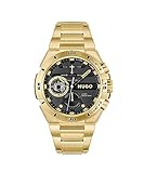 HUGO Analogue Multifunction Quartz Watch for Men #Wild Collection with Gold Colored Stainless Steel Bracelet - 1530338