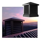Fume Cupboard Roof Aluminum Alloy Rain Cover Aluminum Alloy Square Tapered Top Chimney Rain Caps Chimney Flue Cover Fit Existing Flue Tile(16x16Inch/40x40cm)