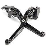 E-SPEEDMTC for Triumph Speed Triple 1050 / R 2011-2015 Modified CNC Aluminum Alloy Length Adjustable Foldable Brake Clutch Lever Accessories (Black)