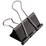 H&S 10 Large 51mm Binder Clips, Black Paper Clamps, Foldback & Bulldog Clip for Office, Calendars & Stationery - Paper Clamp - Stationery Supplies