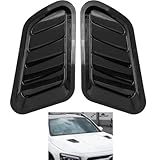 AUTOXBERT 1 Pair Universal Car ABS Decorative Air Flow Intake Scoop Turbo Bonnet，Turbo Side Vent Hood Air Vent Cover Hood(Gloss Black）