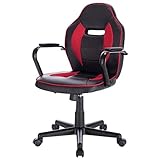 Biznest Fast Traxx Pro Performance Executive Chair - Red Gaming Sports Chair,Office Chair Computer (Red & Black)