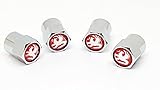 c2cTC Vauxhall Car Logo Air Valve Dust Wheel Tyre Caps with Red Velvet Gift Pouch