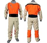 Drysuit Men's Front Zipper Sailing Standard Nylon Paddling,Dry Suits for Men With Latex on Neck and Wrist(X-Large)