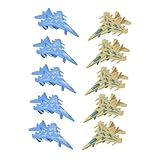 FIXOSHEE 10Pcs Inertial Plastic Plane Model for Aircraft Gliders with Hand-push Energy Efficient Design Random Colors Birthday Party Favor Random Color