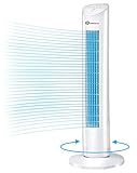 PureMate 31-inch Tower Fan with Oscillating & Aroma Function, 3 Adjustable Speeds, Ultra- Quiet Cooling and Powerful 60W Motor, Portable Bladeless Energy-Efficient Electric Fan for Home and Office