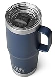 YETI Rambler Travel Mug, Stainless Steel Vacuum Insulated with Stronghold Lid, Navy, 20 oz (591 ml)