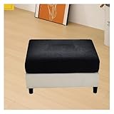ILiemao Super Stretch Soft Fit Ottoman Cover Slipcover Square/Rectangular for Foot Stool 20x27in/50x68cm 18x22in/45x55cm Furniture for Living Room with Elastic Bottom，Washable(G12,65-90 cm/26-35 in)